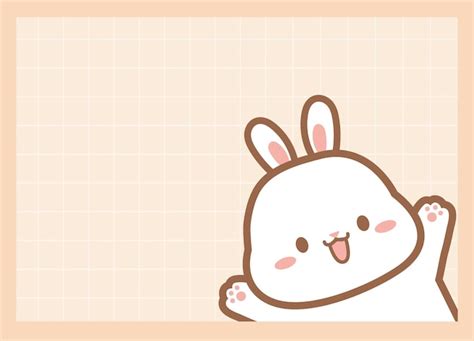 Premium Vector | Cute rabbit wallpaper chibi style vector pastel colour