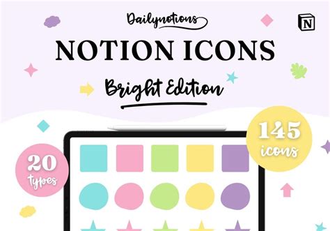 Notion Icons Colorful Notion Icons Aesthetic Notion Icons - Etsy UK