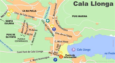 Cala Llonga Tourist Map - Ontheworldmap.com