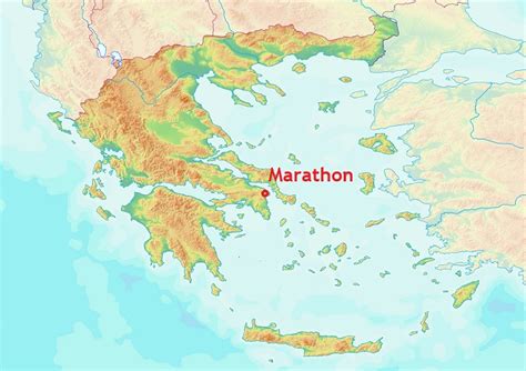 Exploring The Marathon Ancient Greece Map - World Map Colored Continents