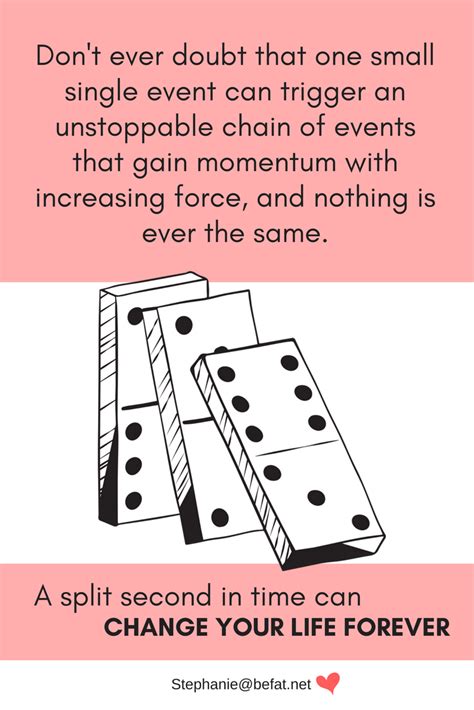 The Domino Effect on life means one small event or decision starts a ...