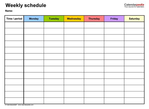 Weekly Schedule Template Excel Spreadsheet | Images and Photos finder