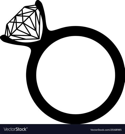 Engagement ring Royalty Free Vector Image - VectorStock