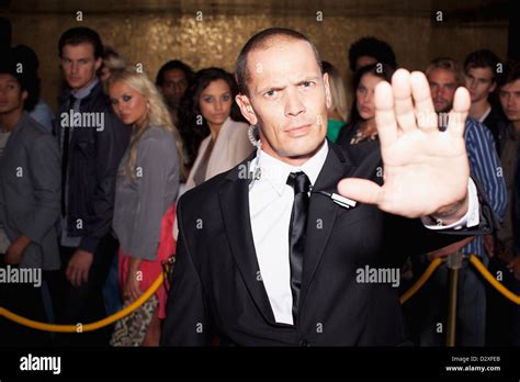 Nightclub bouncer hand hi-res stock photography and images - Alamy