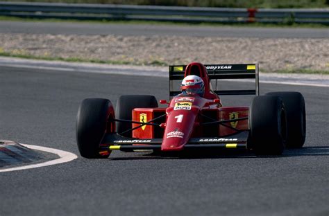 Rearview footage from Alain Prost's Ferrari 641 V12 on a lap at ...