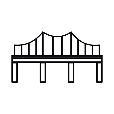 Bridge icon, outline style 14427358 Vector Art at Vecteezy