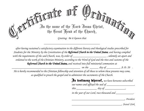 Certificate Of Deacon Ordination Template | Porn Sex Picture