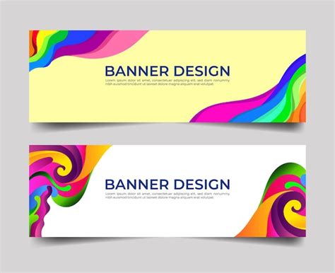 Premium Vector | Vector modern banners set template design with wave ...