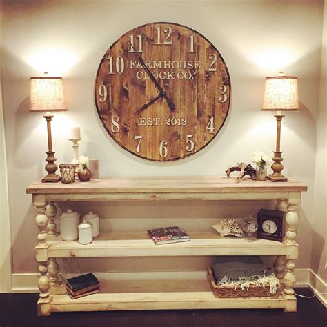 Farmhouse Clock Co. Standard Numeral Wooden Wall Clock | Home Decor ...