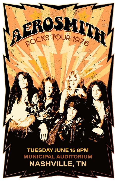 Aerosmith Vintage Style Poster Aerosmith Tour Poster Retro | Etsy