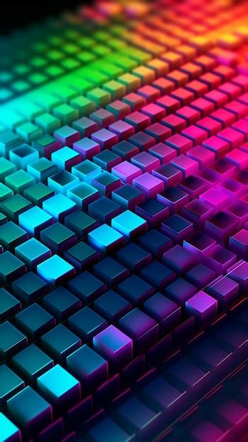 Premium AI Image | A computer keyboard with a rainbow colored background.