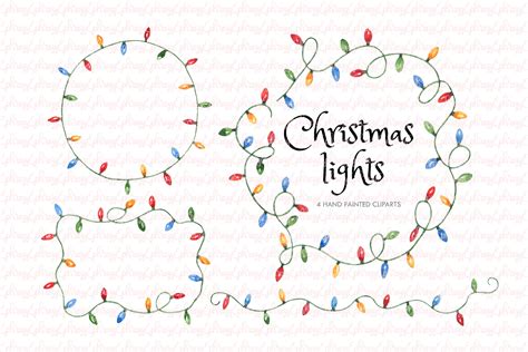 Christmas lights. Garland clipart, an Illustration by EphrazyGraphics