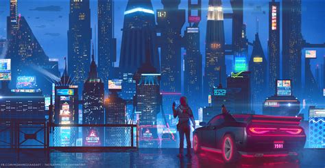 cyberpunk, city, artist, artwork, digital art, hd, deviantart, HD ...