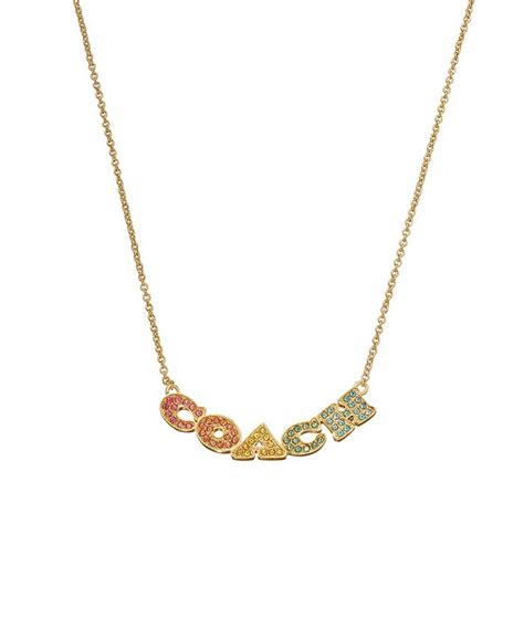 COACH Signature Logo Necklace - Macy's