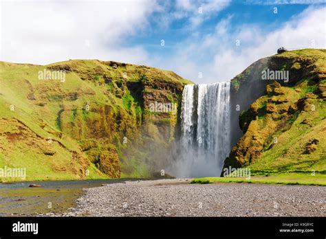 Famous Skogafoss waterfall Stock Photo - Alamy