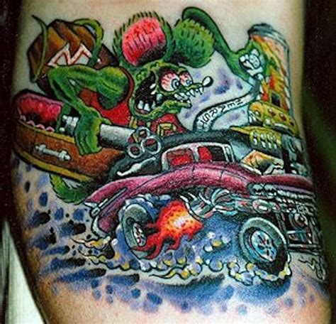 Hot Rod Car and Truck Tattoo 41 | Car tattoos, Hot rod tattoo, Monster ...