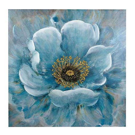 Blue Flower Canvas Art Print from Kirkland's | Flower painting canvas ...