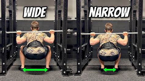 Wide vs Narrow Stance Squat Kinematics & Muscle Activation - YouTube