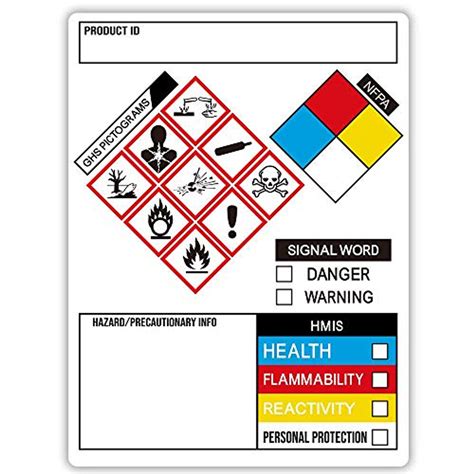 SDS OSHA Labels for Chemical Safety Data 4 x 3 Inches | Roll of 250 ...