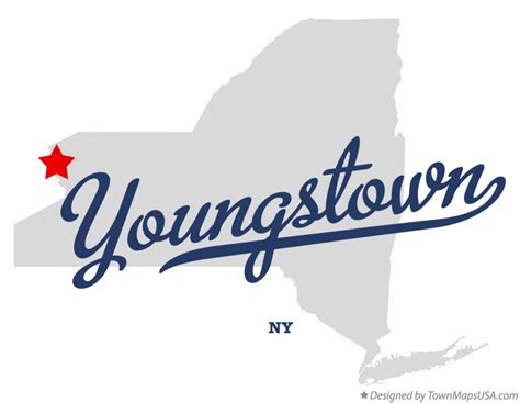 Map of Youngstown, NY, New York