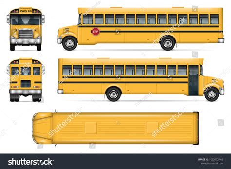 Parodia vectorial del bus escolar. Plantilla: vector de stock (libre de ...