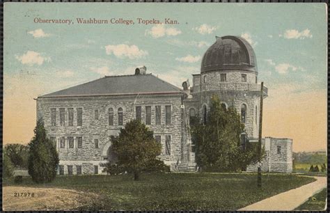 Observatory, Washburn College in Topeka, KS; now, Washburn University ...