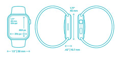 Apple Watch Series 7 - 45 mm Dimensions & Drawings | Dimensions.com