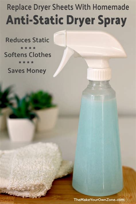 DIY Anti-Static Fabric Softener Dryer Spray