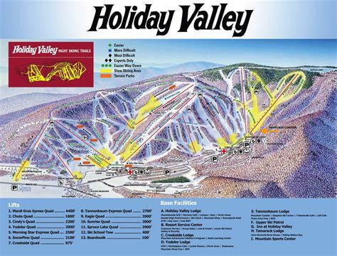 Holiday Valley Ski Area Trail Map | New York Ski Resort Maps