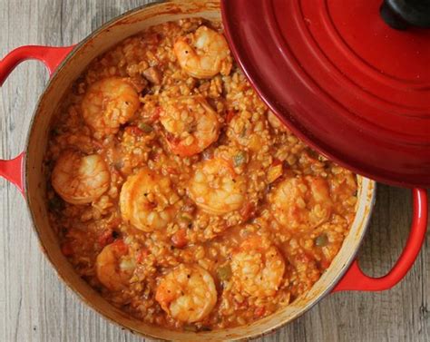 Brown Rice Jambalaya with Shrimp, Chicken Sausage and Bell Peppers ...