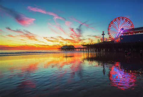 Santa Monica Sunset Photograph by Anthony Zeljeznjak - Fine Art America