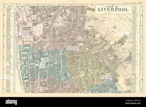 LIVERPOOL NORTH Everton Anfield Kirkdale Vauxhall town city plan BACON ...