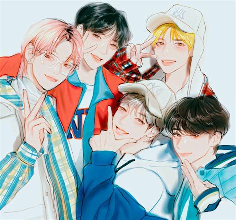 TOMORROW X TOGETHER | © FANART | Kpop fanart, Kpop drawings, Txt