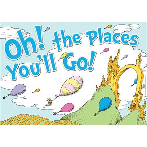 Dr. Seuss Oh the Places You'll Go Poster