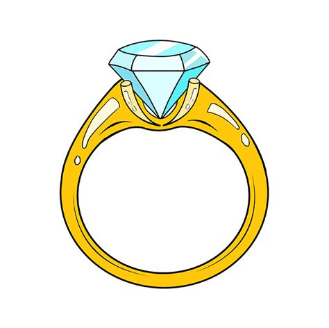 How to Draw a Diamond Ring - Really Easy Drawing Tutorial