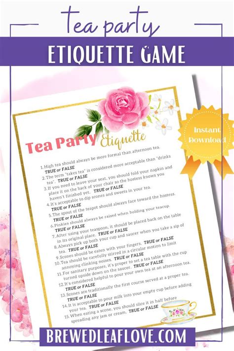 Pin on Tea Party Games