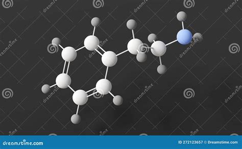 Phenethylamine Molecule, Molecular Structure, Trace Amine, Ball and ...