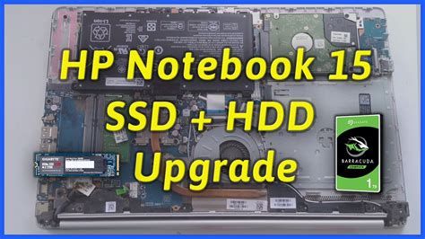 #hp Notebook 15- da0326TU NVMe SSD & HDD upgrade - YouTube