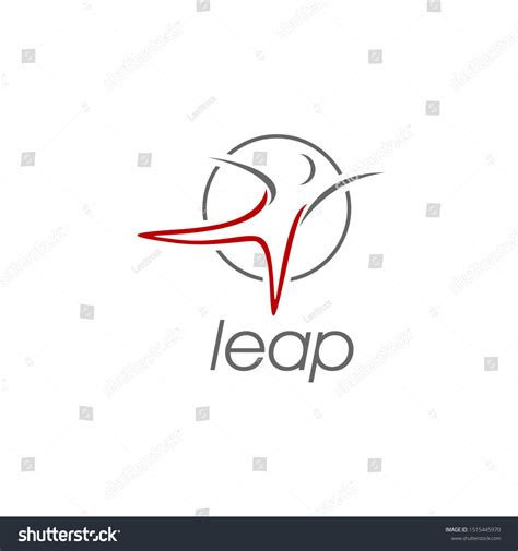 Leap Logo Simple Abstract Outline Stick Stock Vector (Royalty Free ...