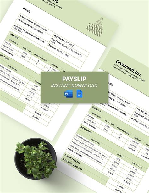 Payslip Templates in Word - FREE Download | Template.net