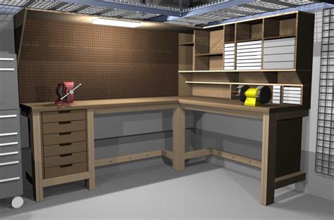 Garage/Shop corner L-shape workbench design | Woodworking Talk