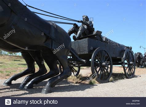 Land Run Monument Stock Photo - Alamy