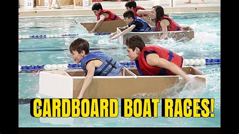 🌊 🚤 CARDBOARD BOAT RACE! Championships!!! 🚤 🌊 - YouTube