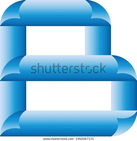 Stylish Cool Letter B Illustration Stock Vector (Royalty Free) 1466067131