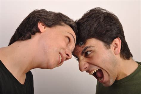 Yelling Face To Face Royalty Free Stock Photography - Image: 15306337