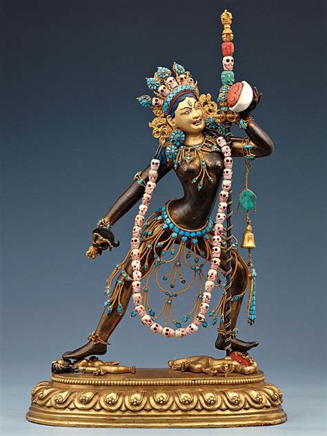 Sarvabuddha Dakini Around her neck hangs a garland, not of flowers but ...