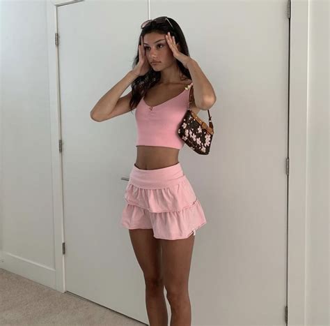 pink outfit y2k mini skirt camisole 90s in 2020 | Fashion inspo outfits ...