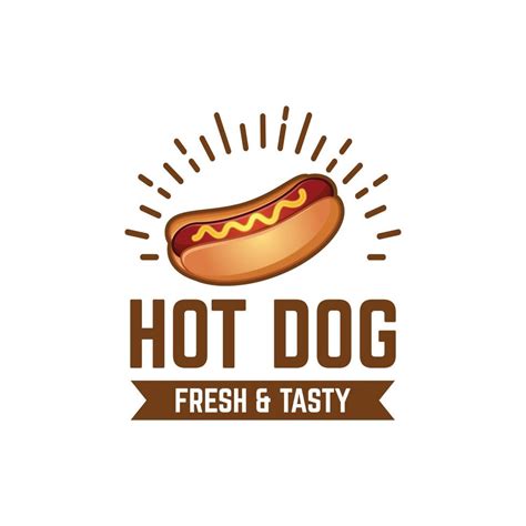 fresh hot dog logo vector 7102061 Vector Art at Vecteezy