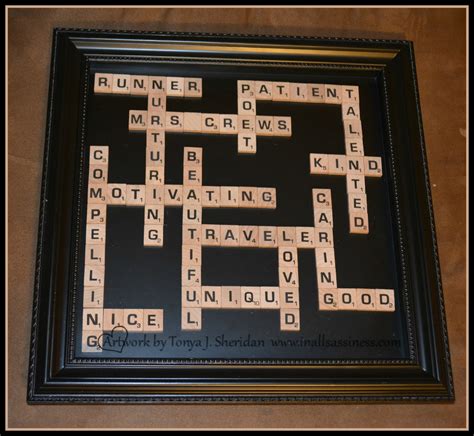 In All Sassiness: Scrabble Art