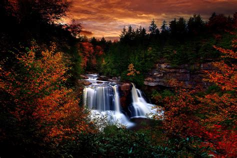 Scenic WV | Autumn Waterfall at Blackwater Falls State Park, West ...